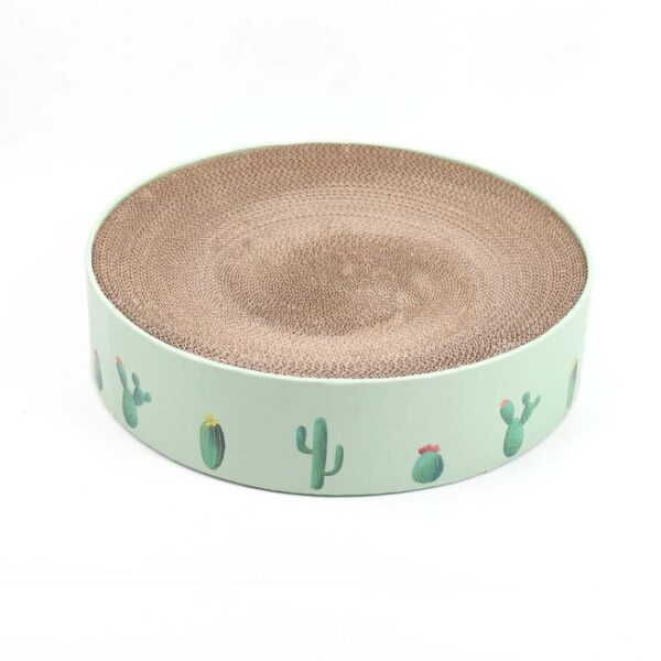 Rond gegolfd kattenkrabber klauwslijper speelgoedbed, Green 41x41x10cm, Pink 41x41x10cm, Green 36x36x8cm, Pink 36x36x8cm, Green 32x32x6cm, Pink 32x32x6cm, Paw Print 32x32x6cm, Paw Print 36x36x8cm, Paw Print 41x41x10cm, Blue Letters 41x41x10cm... - Afbeelding 10
