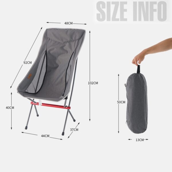 CLS Outdoor klapstoel Verhoogde draagbare campingvisstoel, CLS Fishing Chair(Black), CLS Fishing Chair(Yellow), CLS Fishing Chair(Orange) - Afbeelding 6