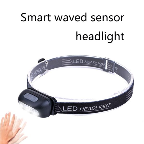 Smart Sensor Outdoor USB-koplamp LED Draagbare Sterke Nachtverlichting, Black 3W 100LM, White 3W 100LM, Orange 3W 100LM, Black 5W 140LM, White 5W 140LM, Orange 5W 140LM - Afbeelding 5
