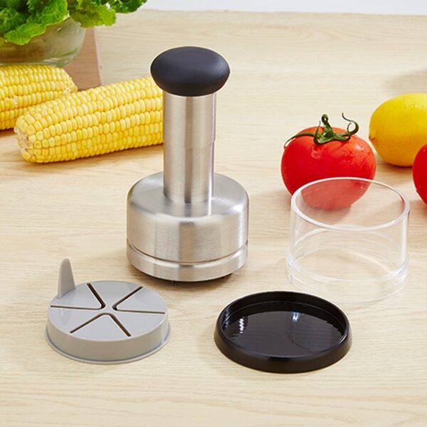Roestvrijstalen Groente Cutter Kitchen Gadgets uien Pers Knoflic Press - Afbeelding 3
