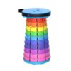 Outdoor Opvouwbare Telescopische Kruk Draagbare Visstoel, 45cm(Rainbow)