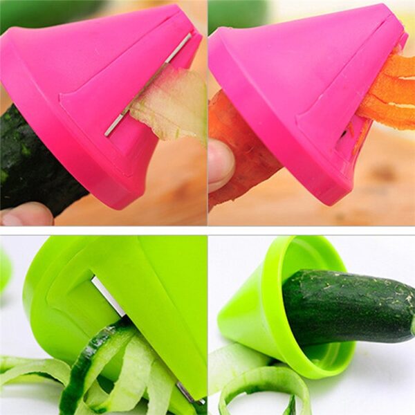 Keukentrechtermodel Spiraalsnijder Groentensnipper Wortelsnijder, Carrot Cutter(Green), Carrot Cutter(Red) - Afbeelding 4