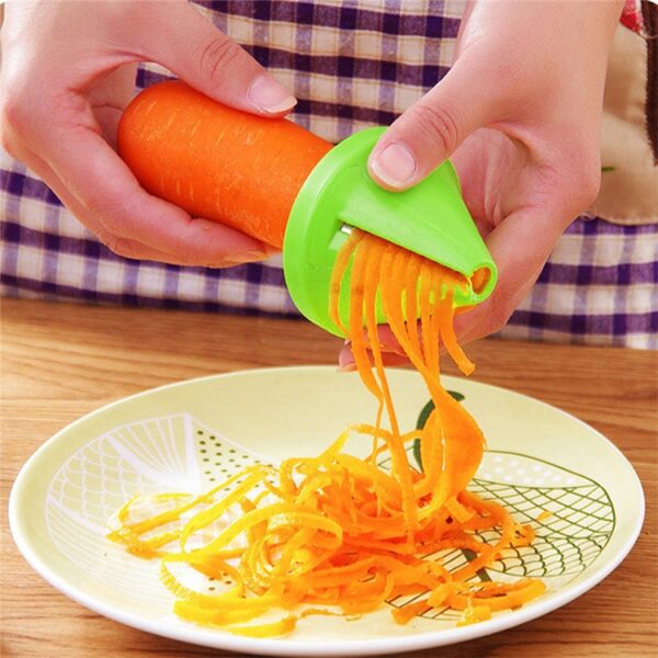 Keukentrechtermodel Spiraalsnijder Groentensnipper Wortelsnijder, Carrot Cutter(Green), Carrot Cutter(Red) - Afbeelding 5