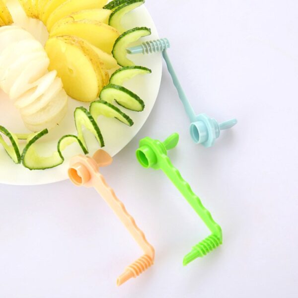 Wortelspiraalsnijder Groenteaardappelsnijder, Carrot Spiral Slicer (Blue) - Afbeelding 3