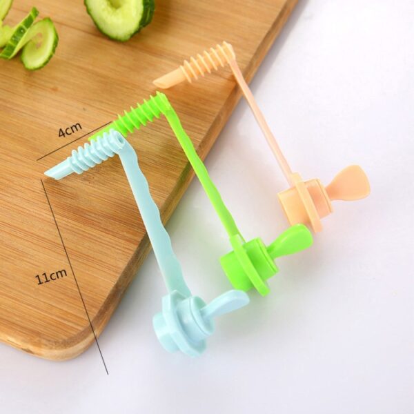 Wortelspiraalsnijder Groenteaardappelsnijder, Carrot Spiral Slicer (Blue) - Afbeelding 6