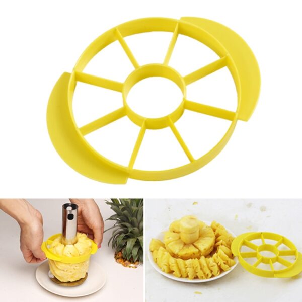 2 stuks roestvrijstalen ananasschiller snijmachines fruitsnijder keukengereedschap, Pineapple Corer Slicer (Black handle), Pineapple Corer Slicer (Yellow handle) - Afbeelding 7