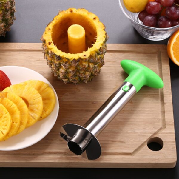 2 stuks roestvrijstalen ananasschiller snijmachines fruitsnijder keukengereedschap, Pineapple Corer Slicer (Black handle), Pineapple Corer Slicer (Yellow handle) - Afbeelding 10