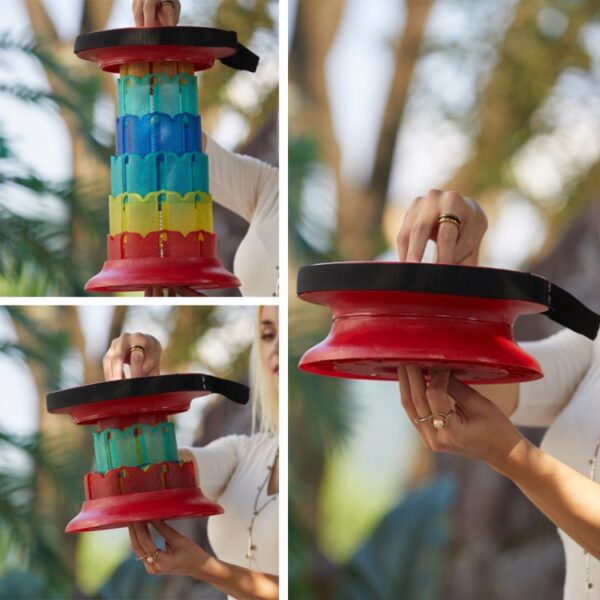 Outdoor draagbare Lotus verhoogde opvouwbare telescopische kruk, 52cm(Black), 52cm(Red), 52cm(Orange), 52cm(Yellow), 52cm(Blue), 52cm(Green), 52cm(Purple), 52cm(Shining Red), 52cm(Shining Blue), 52cm(Shining Orange) - Afbeelding 4