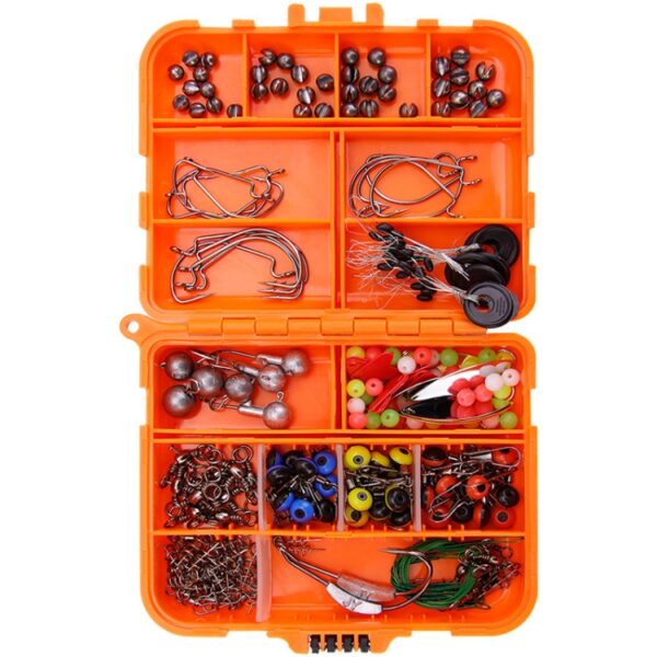 Set van 213 stuks / set Road Squid Hook-accessoireset, 213 PCS / Set (Orange), 213 PCS / Set(Black)