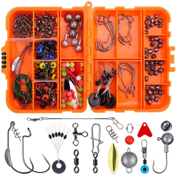 Set van 213 stuks / set Road Squid Hook-accessoireset, 213 PCS / Set (Orange), 213 PCS / Set(Black) - Afbeelding 6