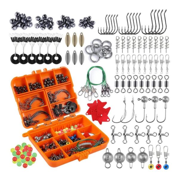 Set van 213 stuks / set Road Squid Hook-accessoireset, 213 PCS / Set (Orange), 213 PCS / Set(Black) - Afbeelding 2