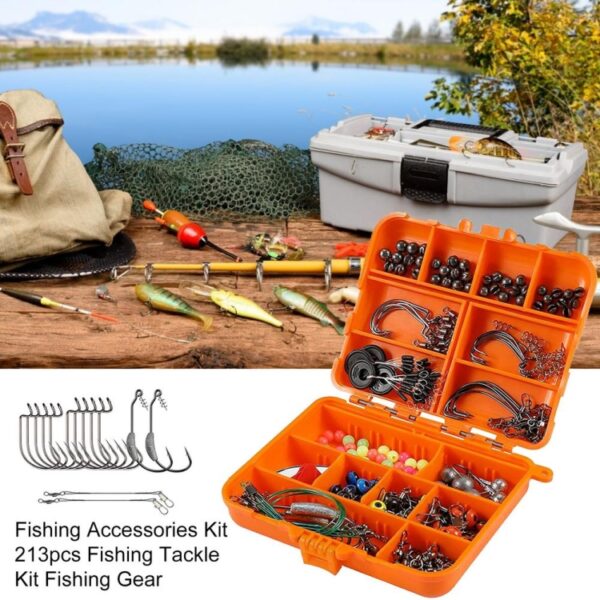 Set van 213 stuks / set Road Squid Hook-accessoireset, 213 PCS / Set (Orange), 213 PCS / Set(Black) - Afbeelding 5