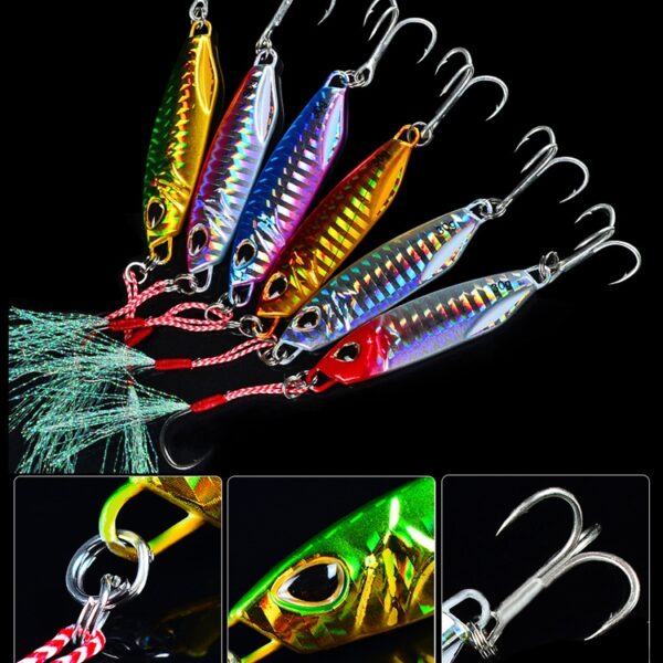 3 STKS PROBEROS Ijzeren Plaat Lood Vis Far-Fluoch Metalen Weg Aas, 10G, 15G, 20G, 30G, 40G, 50G - Afbeelding 5