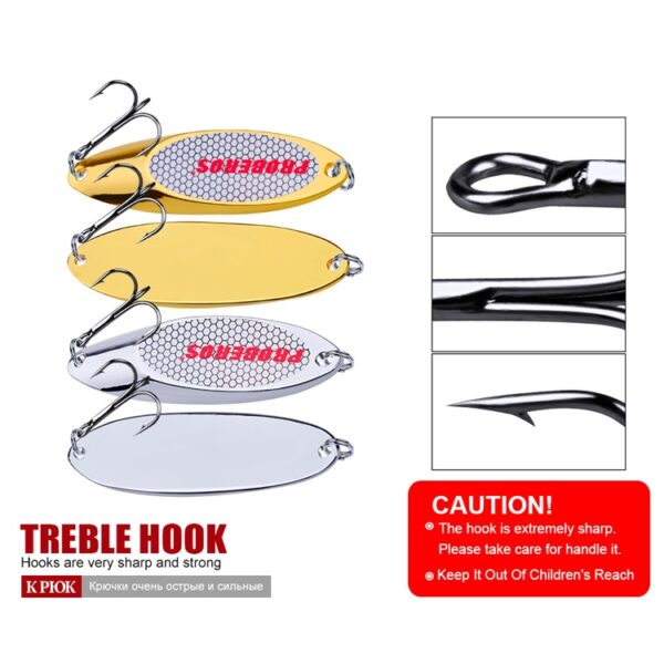PROBEROS DW342 Kunstaas VIB metalen pailletten, 2 PCS 3g, 5 PCS 7g, 5 PCS 10g, 2 PCS 14g, 2 PCS 18g, 21g, 2 PCS  28g, 32g, 2 PCS  35g, 40g, 2 PCS 50g, 60g - Afbeelding 3
