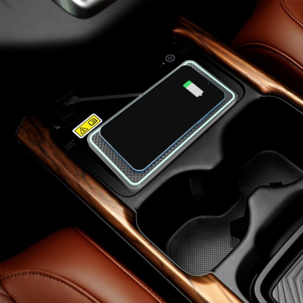 C1-PRO 2 in 1 auto draadloos opladen antislip pad met licht voor AirPods / iPhone, C1PRO Black - Afbeelding 6