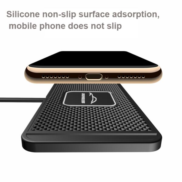 15W QI Auto Draadloos Opladen Anti-Slip Pad, C1 30cm Cable - Afbeelding 5