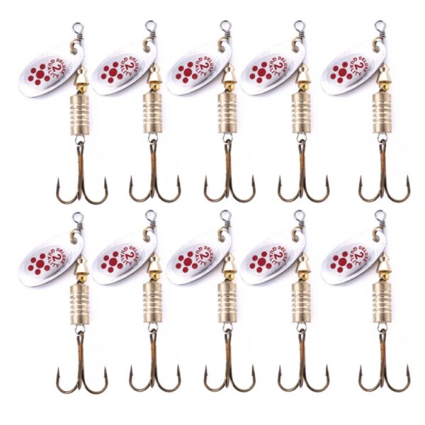 10 STUKS HENGJIA SP054 6.7cm / 7g Zoetwaterpailletten Road Bait, Silver, Gold, Gold+Silver, Green Stripes, Black Gold Point, Copper
