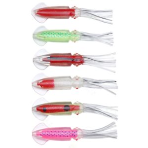 6 stuks / zak HENGJIA SO1516 12cm / 15cm Kleurrijk Octopus Nep Aas, SO1516