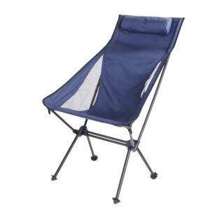 Outdoor Camping Aluminium Draagbare Opvouwbare Strandstoel, Without Pocket (Blue Gray), With Pocket (Blue Gray), Without Pocket (Dark Gray), With Pocket (Dark Gray)
