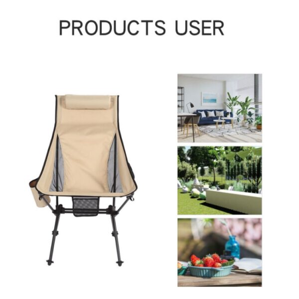 Outdoor Camping Aluminium Draagbare Opvouwbare Strandstoel, Without Pocket (Blue Gray), With Pocket (Blue Gray), Without Pocket (Dark Gray), With Pocket (Dark Gray) - Afbeelding 4