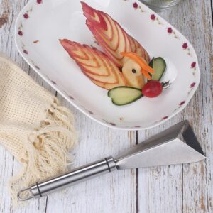 2 stks huishoudelijk roestvrij staal fruit snijwerk mes shaper bloemvormige plantaardige snijder