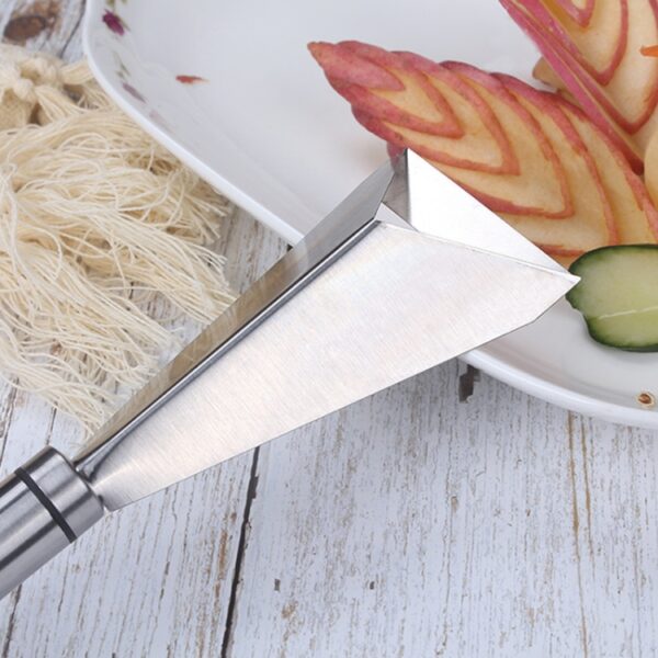 2 stks huishoudelijk roestvrij staal fruit snijwerk mes shaper bloemvormige plantaardige snijder - Afbeelding 3