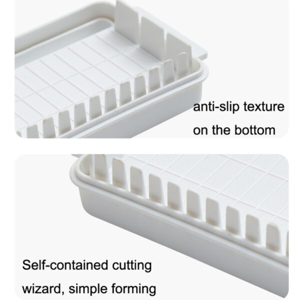 2 STUKS Transparante Grote Capaciteit Boter Gesneden Opbergdoos, Butter Cutter Box (White) - Afbeelding 3