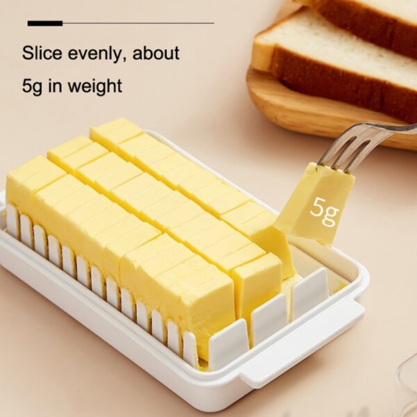2 STUKS Transparante Grote Capaciteit Boter Gesneden Opbergdoos, Butter Cutter Box (White) - Afbeelding 6