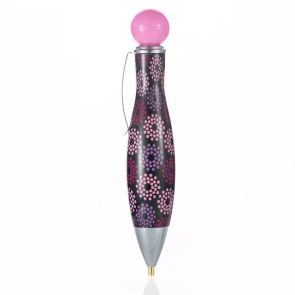 5 PCS Bowling Style 5D Diamonds Painting Pennen Single Head Point Drill Pen, Pink, Black, Rose Red, Blue, Orange, Yellow