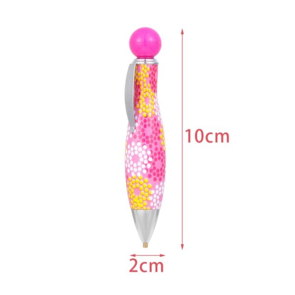 5 PCS Bowling Style 5D Diamonds Painting Pennen Single Head Point Drill Pen, Pink, Black, Rose Red, Blue, Orange, Yellow - Afbeelding 3