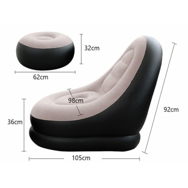 Lunchpauze Opblaasbare luie bank, Bodemkleur Willekeurige levering, Stijl:, Sofa+Pedal, Single Sofa - Afbeelding 3