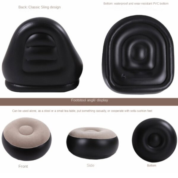 Lunchpauze Opblaasbare luie bank, Bodemkleur Willekeurige levering, Stijl:, Sofa+Pedal, Single Sofa - Afbeelding 4