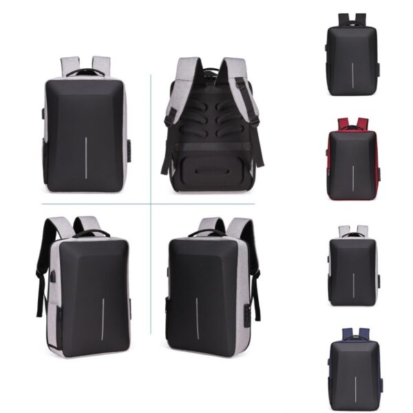 Harde schaal rugzak legering frame anti-diefstal computertas voor heren, 8001 Black, 8001 Gray, 8001 Blue, 8001 Red, 8003 Black, 8003 Gray, 8003 Red, 8001-J Black, 8001-J Gray, 8001-J Blue, 8001-J Red - Afbeelding 2