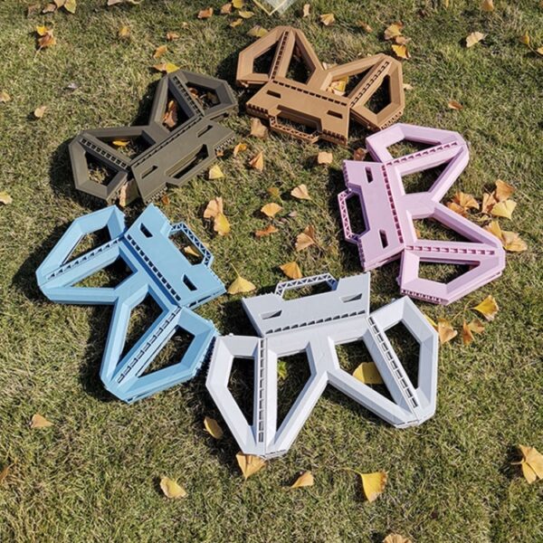 Draagbare verdikte kunststof vouwkruk Outdoor viskruk, Pink, Princess Sugar, Army Green, Lake Blue, Gray, Black, Sky Blue - Afbeelding 2