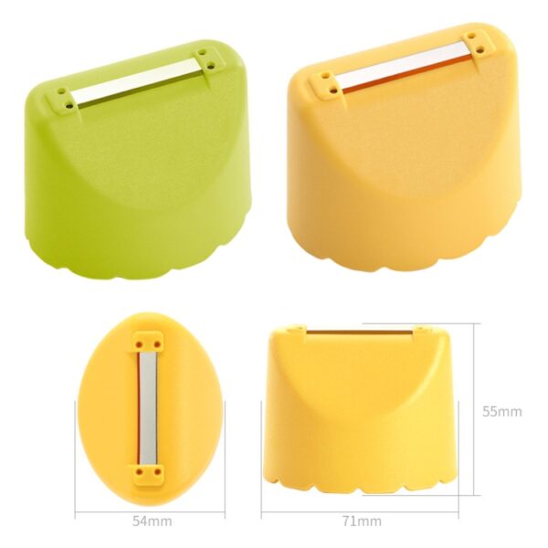 5 STKS Keuken Spatbestendig Roestvrij Staal Thuis Fruit Dunschiller, 5PCS Lemon Yellow, 5PCS Apple Green - Afbeelding 2
