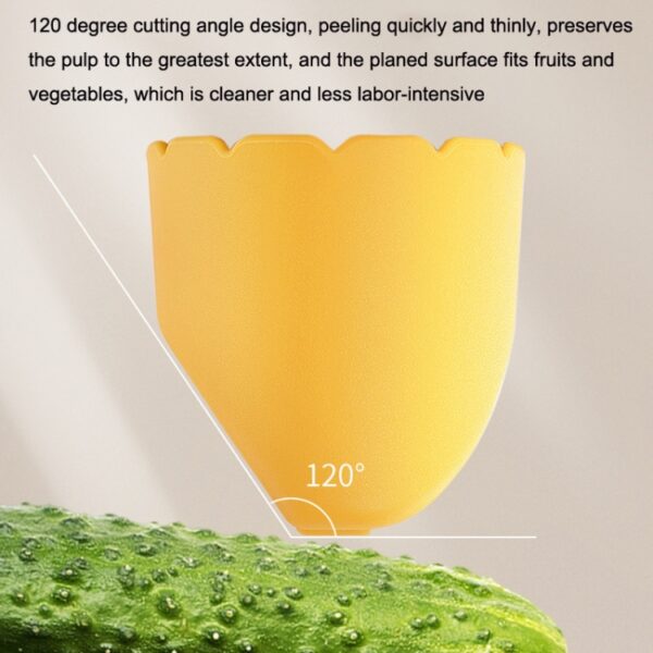 5 STKS Keuken Spatbestendig Roestvrij Staal Thuis Fruit Dunschiller, 5PCS Lemon Yellow, 5PCS Apple Green - Afbeelding 4