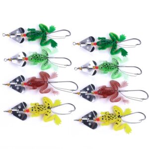 2 Sets HENGJIA SP011 7cm 6g Kikker Zachte Vis Pailletten Zoetwater Enkele Haak Bionische Aas, SP011 4 Colors