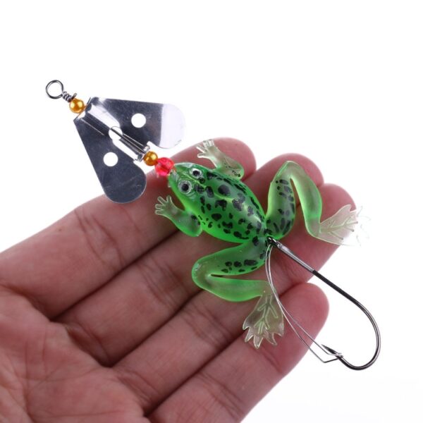 2 Sets HENGJIA SP011 7cm 6g Kikker Zachte Vis Pailletten Zoetwater Enkele Haak Bionische Aas, SP011 4 Colors - Afbeelding 4