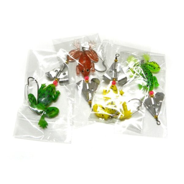 2 Sets HENGJIA SP011 7cm 6g Kikker Zachte Vis Pailletten Zoetwater Enkele Haak Bionische Aas, SP011 4 Colors - Afbeelding 5