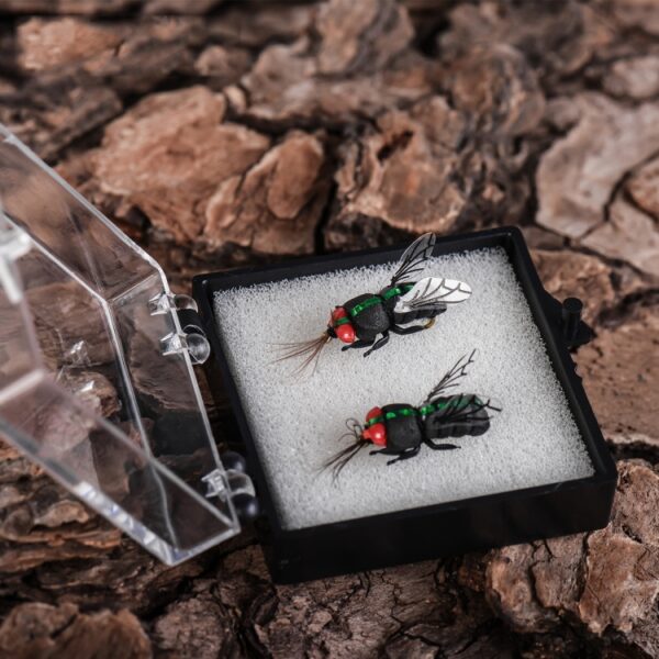 2 STUKS LEO 28134 Bionic Bee Fly Hook Vliegende vishaak Drijvend aas Vistuig, LEO 28134 - Afbeelding 6