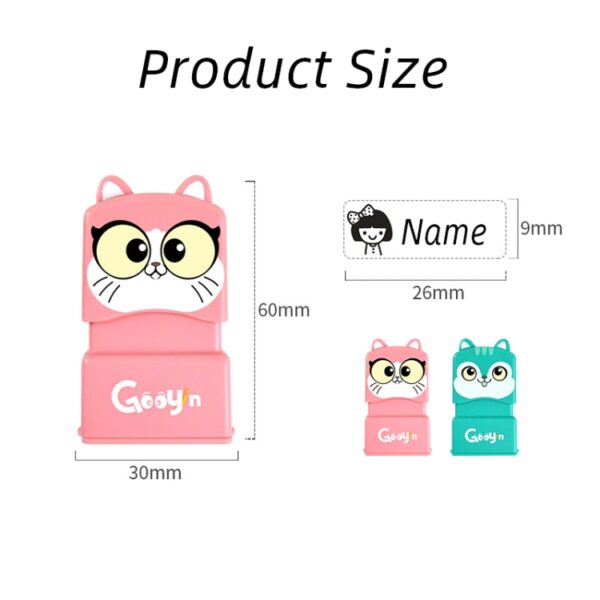 10 STKS Kleding Seal Voor Kinderen Kleuterschool Student Naam Lichtgevoelige Seal, Green, Pink - Afbeelding 2