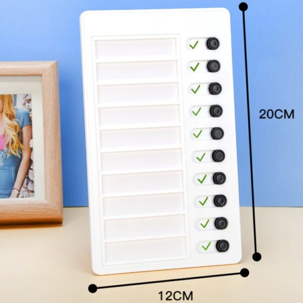 2 STKS Muur Opknoping Checklist Memo Boards Verstelbaar Checklist Board,Stijl:, My Chores, Blank Paper Card - Afbeelding 3