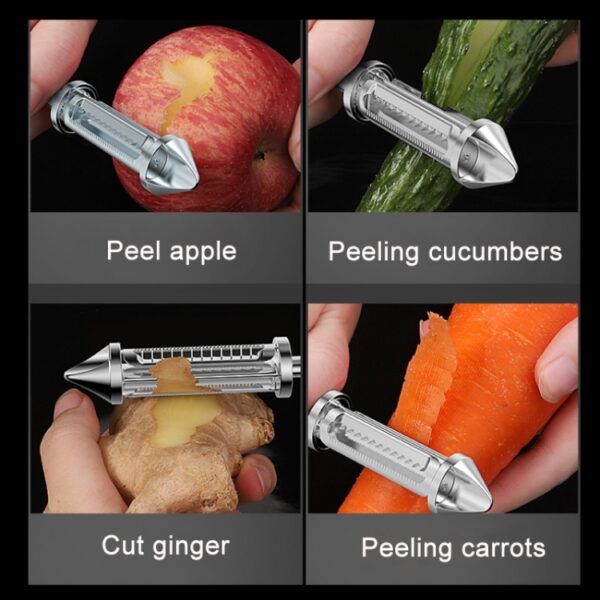 Multifunctioneel roestvrijstalen fruitschilmes, 3 in 1, 5 in 1 - Afbeelding 6