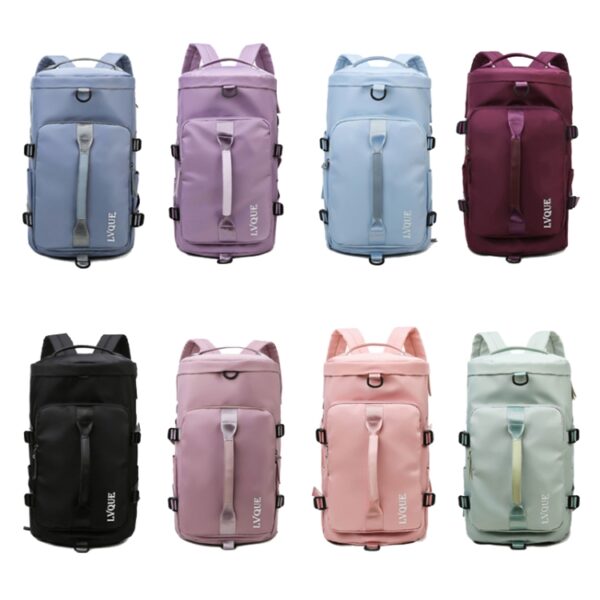 375 Waterdichte en slijtvaste crossbody-reisrugzak met grote capaciteit, Black, Fog Blue, Sky Blue, Taro Purple, Charming Purple, Cherry Pink, Light Pink, Jelly Green - Afbeelding 2