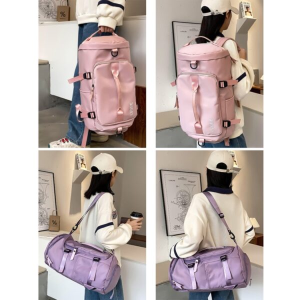 375 Waterdichte en slijtvaste crossbody-reisrugzak met grote capaciteit, Black, Fog Blue, Sky Blue, Taro Purple, Charming Purple, Cherry Pink, Light Pink, Jelly Green - Afbeelding 6