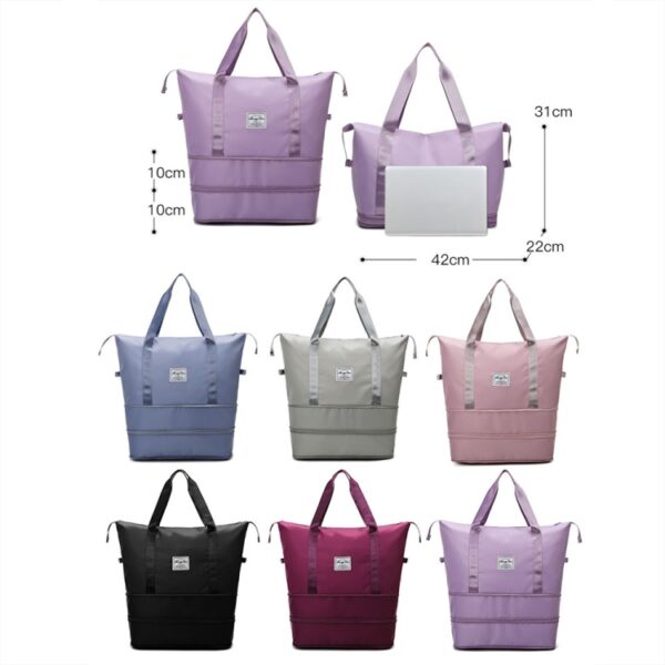 HT-224 Uitbreidbare waterdichte sport-fitnesstas met grote capaciteit, Blue, Gray, Pink, Black, Purple Red, Taro Purple - Afbeelding 2