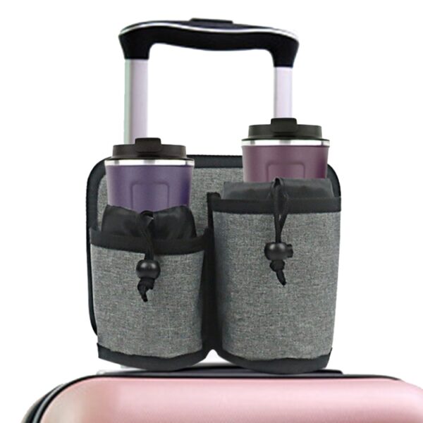 Bagage Reisbekerhouder Opbergrek voor reisdranken, Double Cup Holder