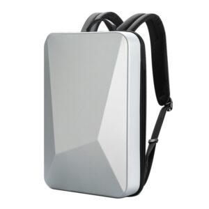 Bopai 61-93318A Hard Shell waterdichte en uitbreidbare rugzak met USB-oplaadopening, specificatie:, Regular (Silver), Password (Silver), Regular (Black), Password (Black)