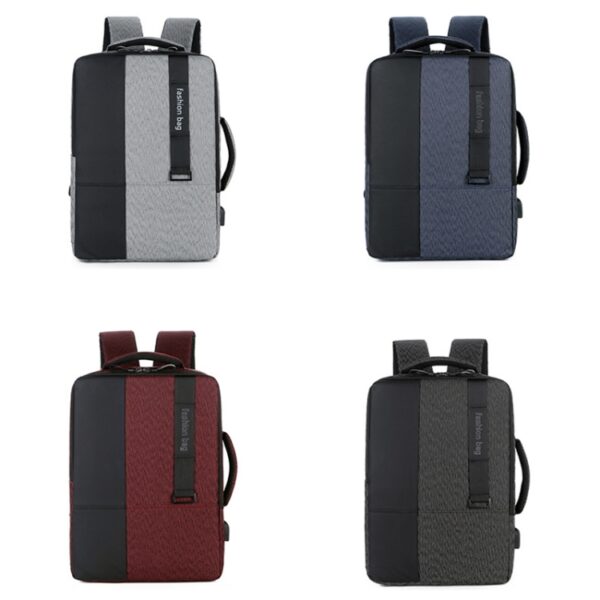 140 Zakelijke forenzenlaptoprugzak met grote capaciteit en USB-oplaadinterface, Red, Blue, Black, Grey - Afbeelding 2