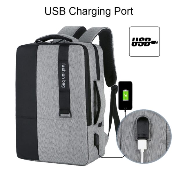 140 Zakelijke forenzenlaptoprugzak met grote capaciteit en USB-oplaadinterface, Red, Blue, Black, Grey - Afbeelding 3
